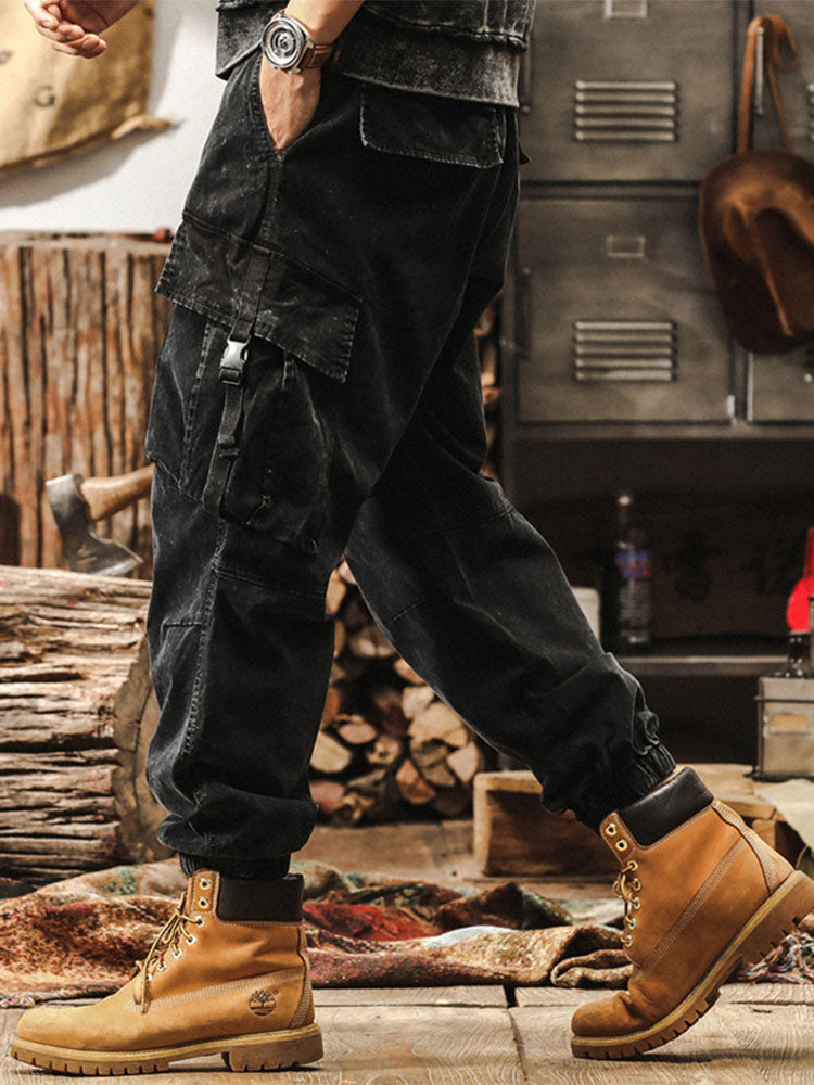 Pantalón cargo estilo jogger vintage para hombre
