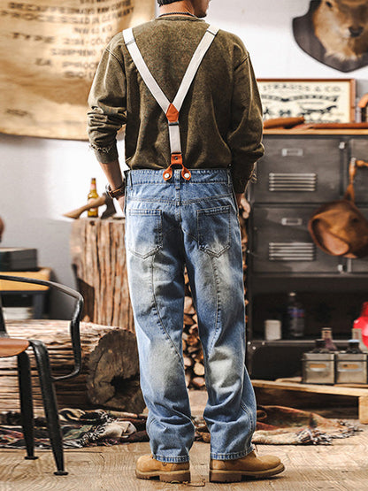 Klassische Herren-Arbeitslatzhose aus Denim