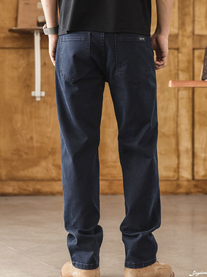 Herren Gerade Jeans, klassische Freizeithose mit bequemem Schnitt