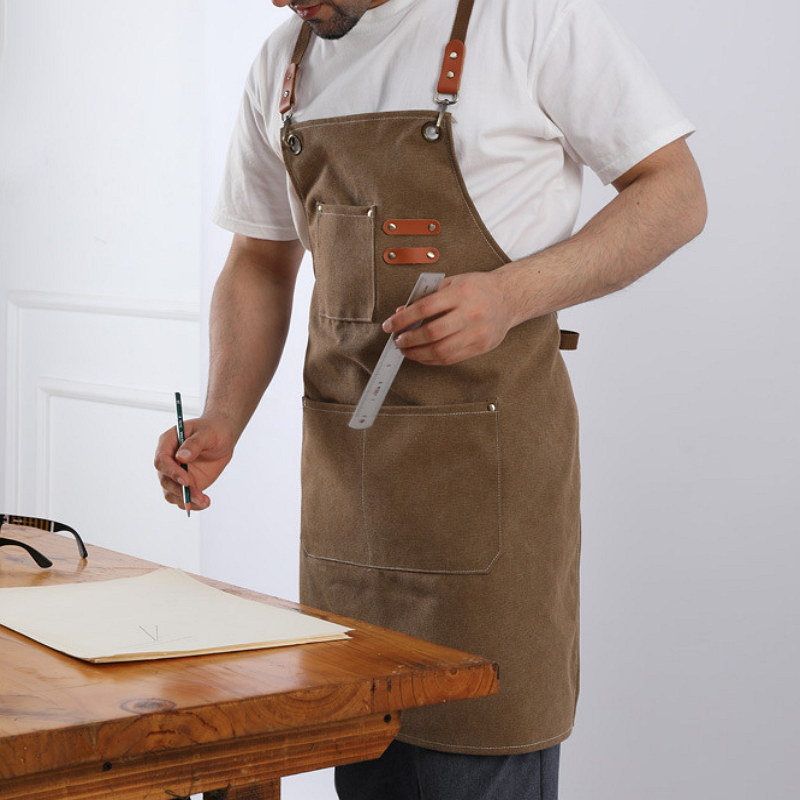 Grembiule da lavoro in tela resistente e antimacchia