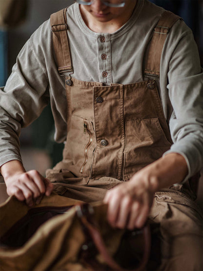 Mono cargo de lona para hombre