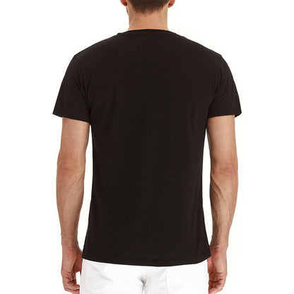 T-shirt Henley décontracté à manches courtes avec poche pour homme