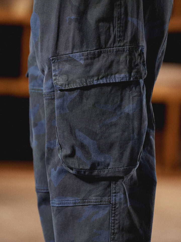 Pantalones Cargo Camuflaje Inspirados en el Estilo Vintage Americano para Hombre