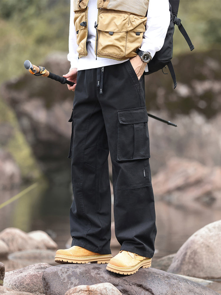 Men's Wide Leg Outdoor Cargo Trousers
