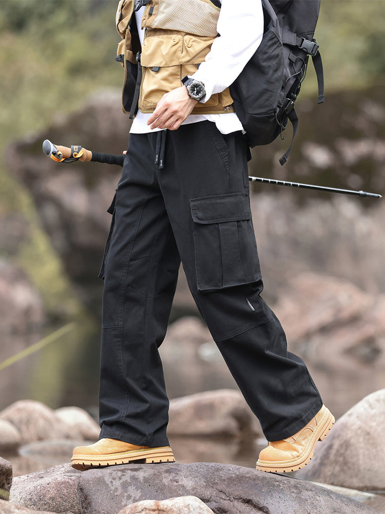 Men's Wide Leg Outdoor Cargo Trousers
