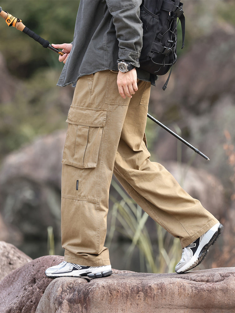 Men's Wide Leg Outdoor Cargo Trousers