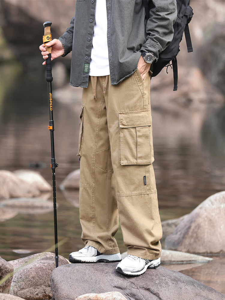 Men's Wide Leg Outdoor Cargo Trousers