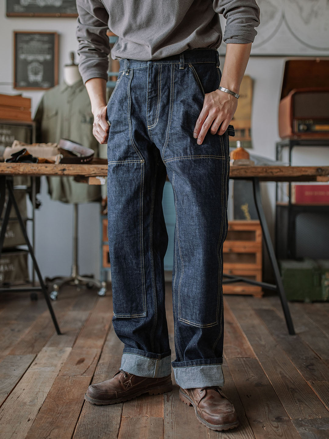 Selvedge Carpenter Jeans für Herren