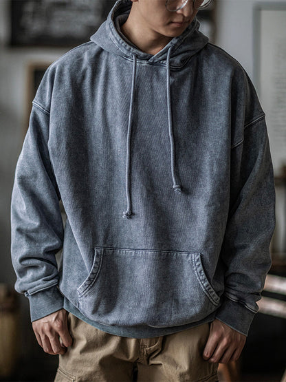 Übergroßer verwaschener Hoodie für Herren