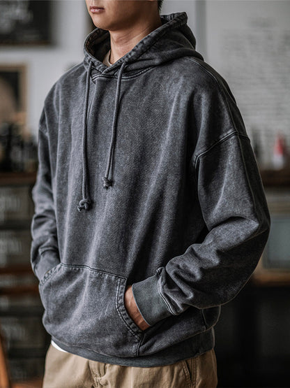 Übergroßer verwaschener Hoodie für Herren