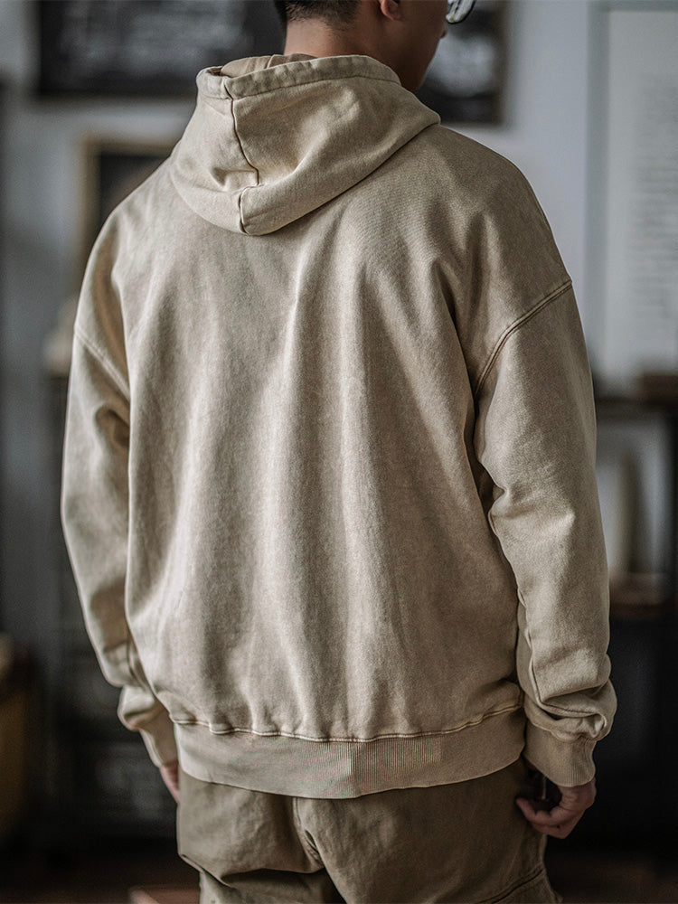 Übergroßer verwaschener Hoodie für Herren