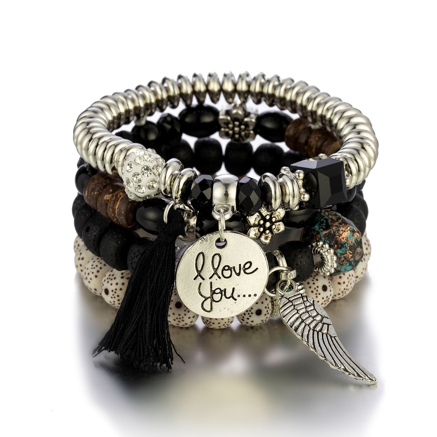 Ich liebe dich Perlenarmband-Set