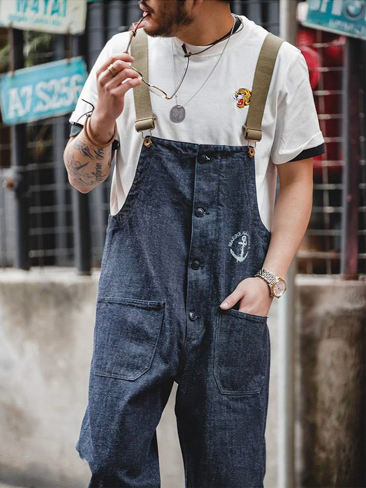 American Vintage Navy Deck Denim-Overall